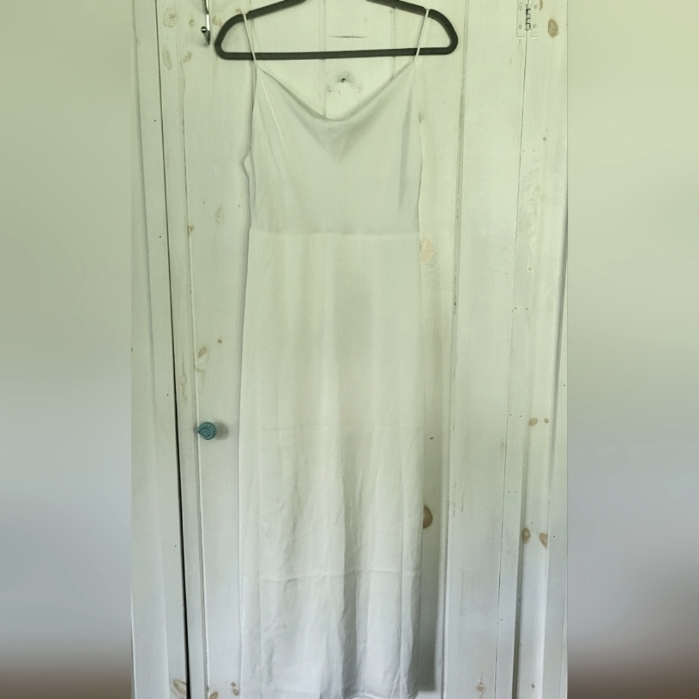 VILA Satin Cowl Neck Sleeveless Maxi Dress